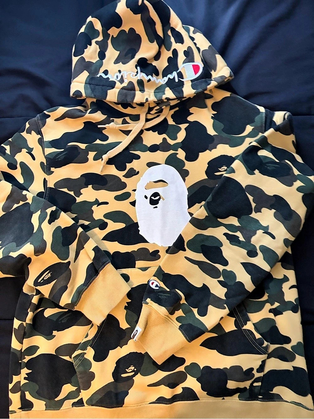 A Bathing Ape BAPE x Champion 1st Camo Pullover Hoodie